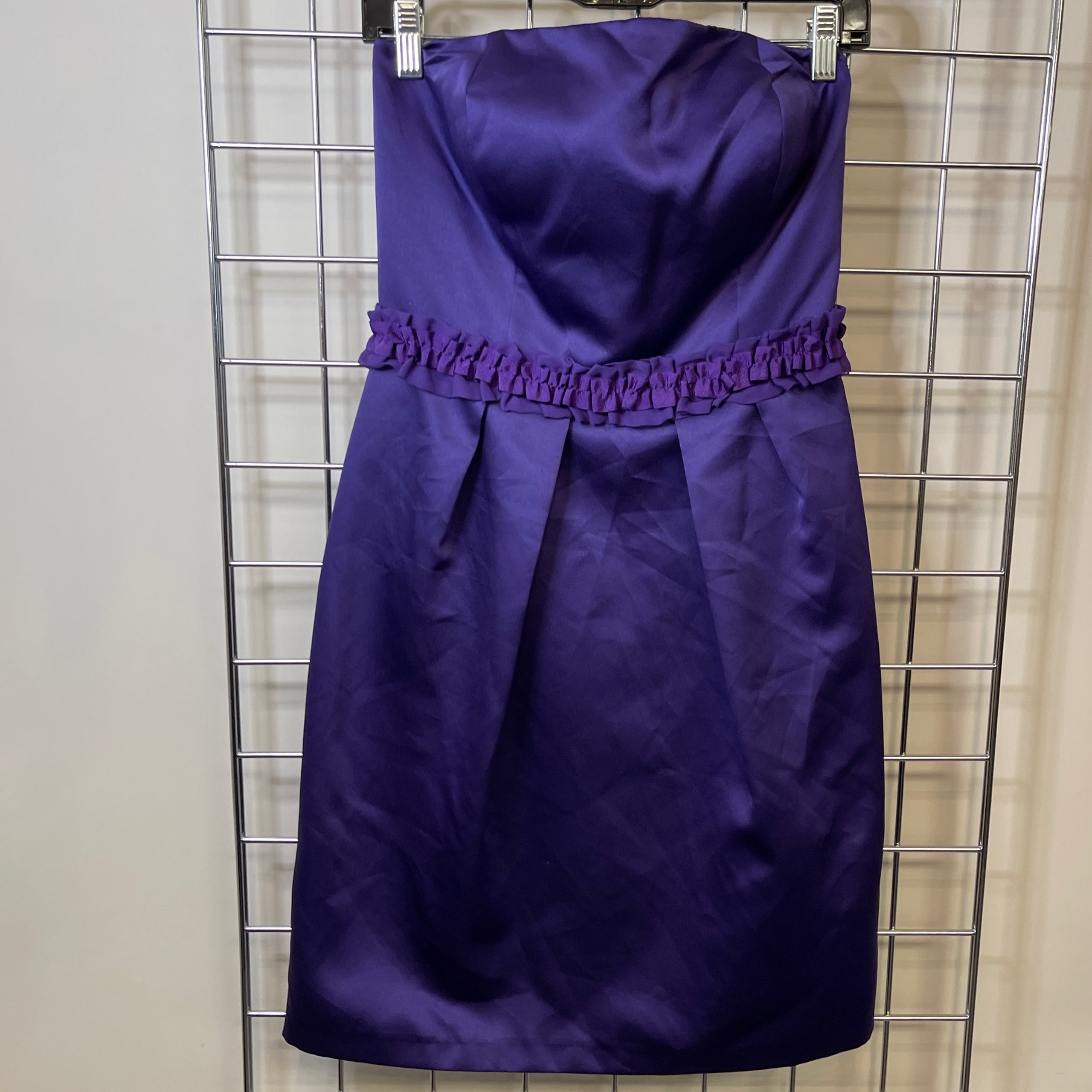 97892804 Small Purple Satin Strapless ANTONIO MELANI NWT